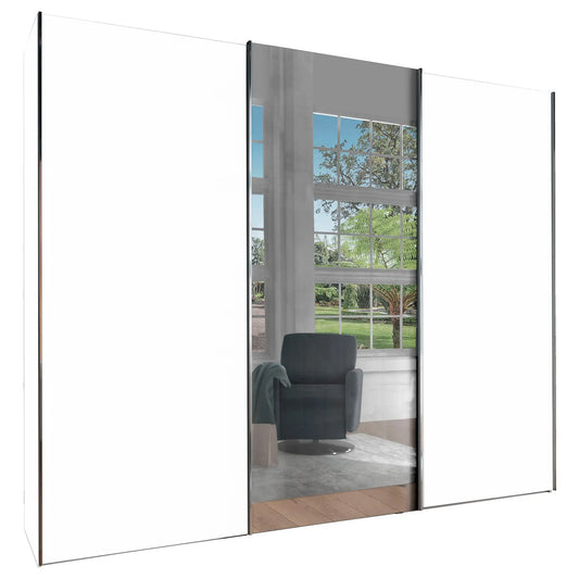 Monaco 3000 Decor White Large Sliding Door Wardrobe 