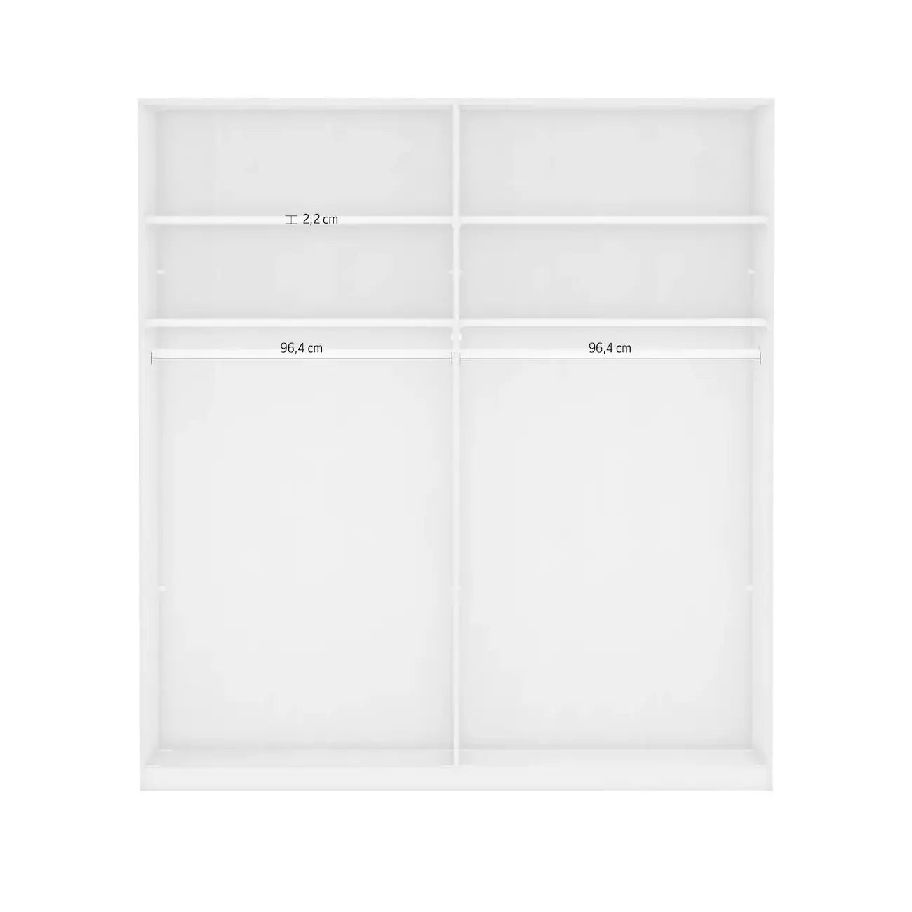 Wiemann Oxford 2 Door Sliding 150 cm Wardrobe with Mirror 