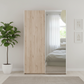 Wiemann Oxford 2 Door Sliding 200cm Holm Oak Wardrobe with Mirror