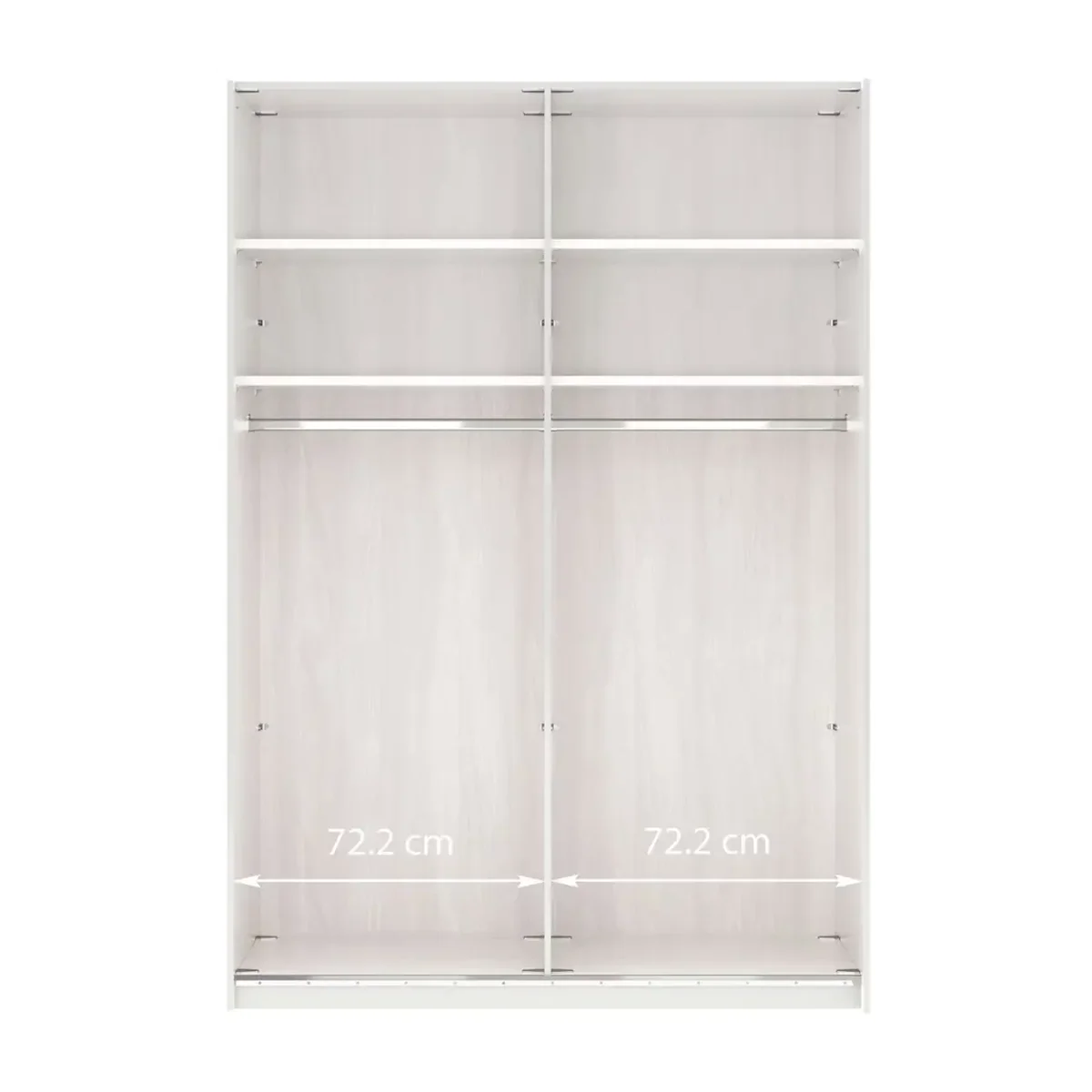 Wiemann Houston 150cm Graphite Glass & Mirror Front 2 Door Sliding Wardrobe 