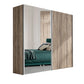 Wiemann Oxford 2 Door 1 Decor, 1 Mirror Sliding Wardrobe in Oak