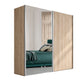 Wiemann Oxford 2 Door 1 Decor, 1 Mirror Sliding Wardrobe in Oak