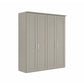 Wiemann Kempton Pebble GRey 200cm 4 door hinged wardrobe with Cornice
