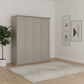 Wiemann Kempton Pebble Grey 200cm 4 door hinged wardrobe with Cornice