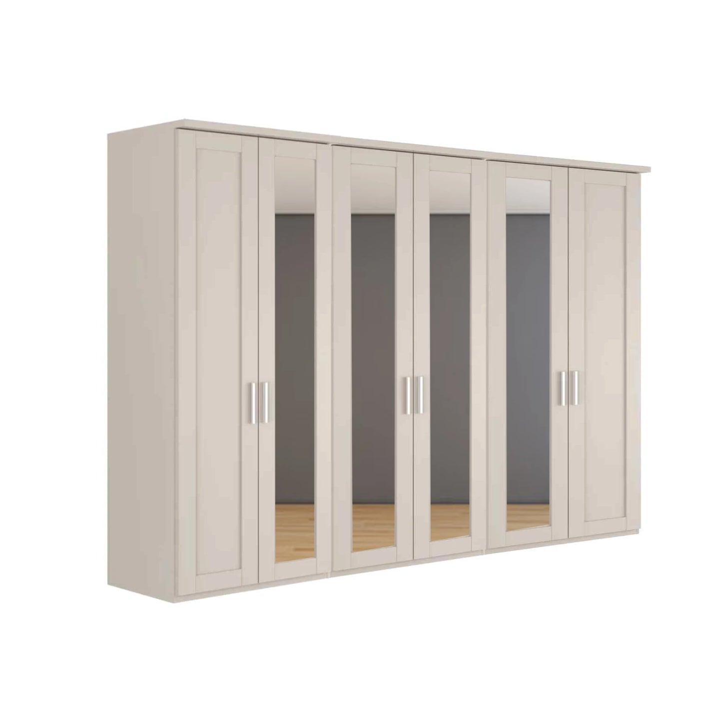 Wiemann Kempton 300cm 6 Door Hinged Wardrobe