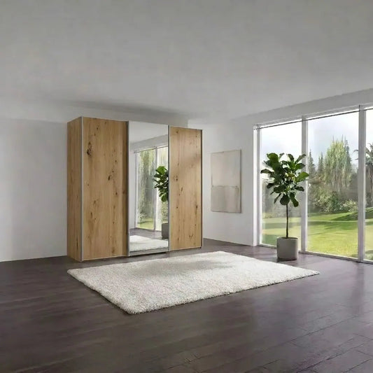 Wiemann Phoenix Bianco Oak Effect 3 Door Sliding Wardrobe