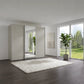 Wiemann Phoenix Champagne 3 Door Sliding Wardrobe in Matte with Mirror