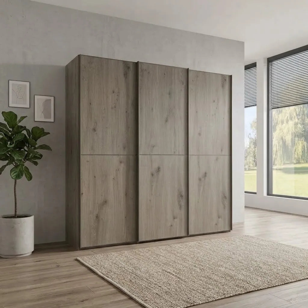 Wiemann Phoenix Nordic Oak Effect 3 Door Sliding Wardrobe