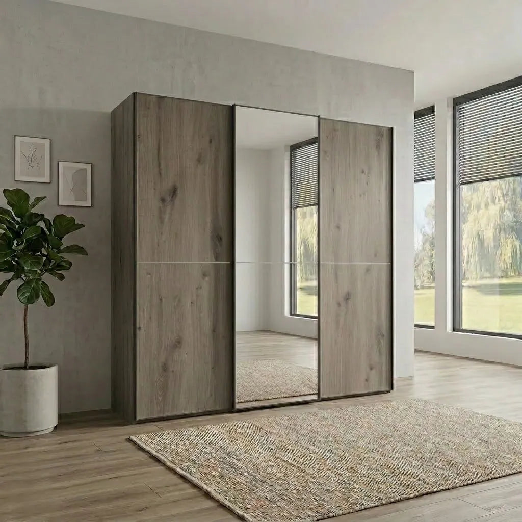 Wiemann Phoenix Nordic Oak Effect 3 Door Sliding Wardrobe