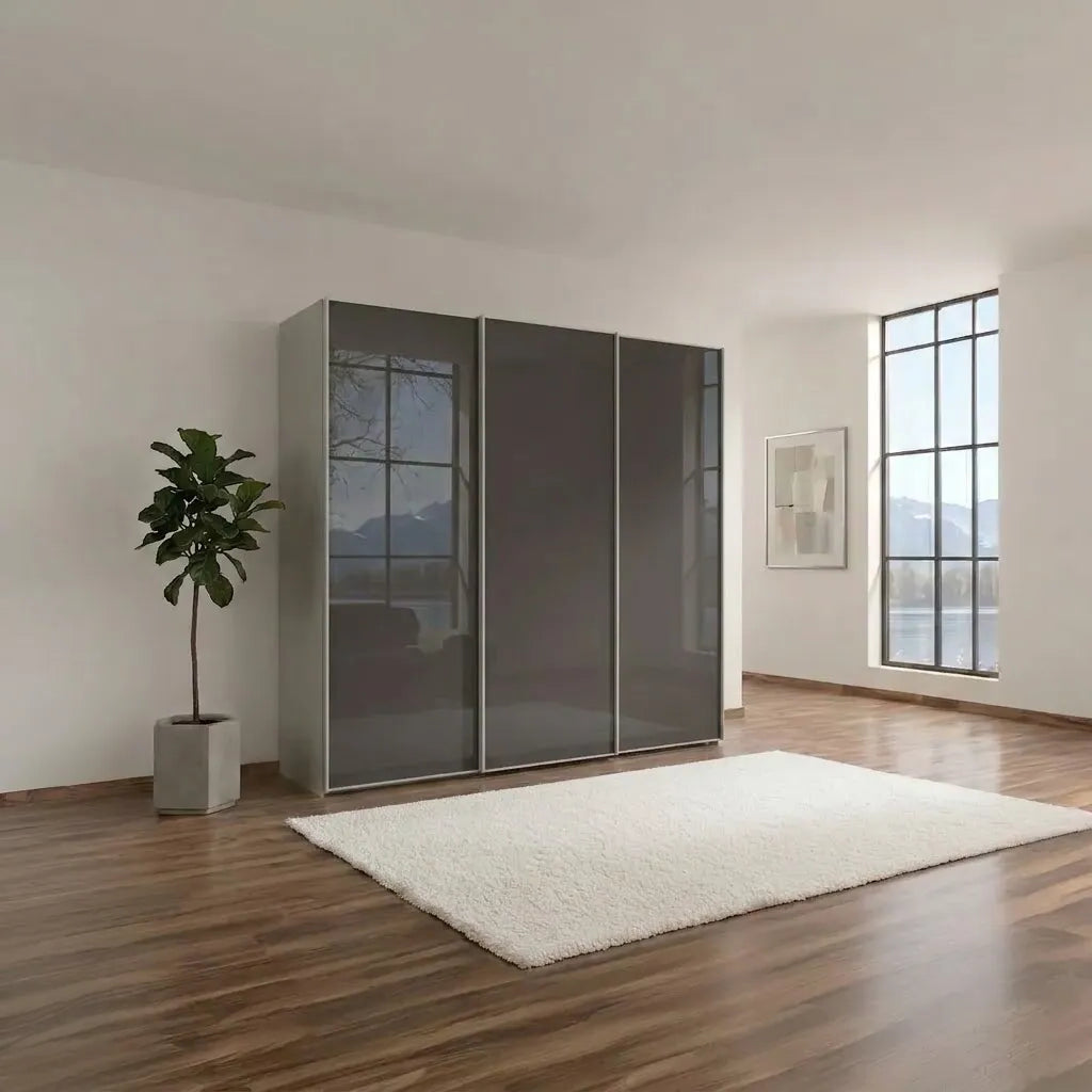 Wiemann Phoenix Havana 3 Door Sliding Wardrobe in Glass