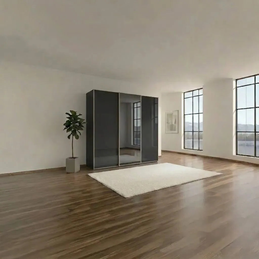 Wiemann Phoenix Lava 3 Door Sliding Wardrobe in Glass with Mirror