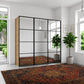 Wiemann Full Mirror Phoenix Matrix Bianco Oak Carcase 3 Door Sliding Wardrobe
