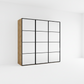 Wiemann Full Mirror Phoenix Matrix Bianco Oak Carcase 3 Door Sliding Wardrobe