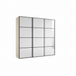 Wiemann Full Mirror Phoenix Matrix Champagne Carcase 3 Door Sliding Wardrobe