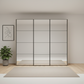 Wiemann Full Mirror Matrix Champagne Carcase 3 Door Sliding Wardrobe - Front view