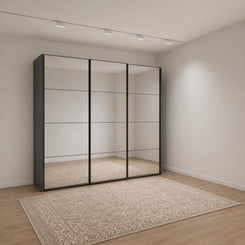 Wiemann Full Mirror Matrix Havana Carcase 3 Door Sliding Wardrobe