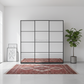 Wiemann Full Mirror Phoenix Matrix Lava Carcase 3 Door Sliding Wardrobe - Front view