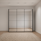Wiemann Full Mirror Matrix Lava Carcase 3 Door Sliding Wardrobe - Front view
