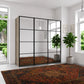 Wiemann Full Mirror Phoenix Matrix Nordic Oak Carcase 3 Door Sliding Wardrobe
