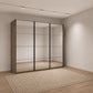Wiemann Full Mirror Matrix Nordic Oak Carcase 3 Door Sliding Wardrobe