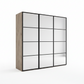 Wiemann Full Mirror Phoenix Matrix Nordic Oak Carcase 3 Door Sliding Wardrobe