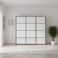 Wiemann Full Mirror Phoenix Matrix Nordic Oak Carcase 3 Door Sliding Wardrobe - Front view