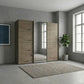 Wiemann Phoenix Nordic Oak Effect 3 Door Sliding Wardrobe with Mirror