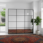 Wiemann Full Mirror Phoenix Matrix Pebble Grey Carcase 3 Door Sliding Wardrobe - Front view