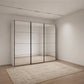 Wiemann Full Mirror Matrix White Carcase 3 Door Sliding Wardrobe