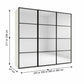 Wiemann Full Mirror Matrix White Carcase 3 Door Sliding Wardrobe - Dimensions