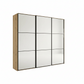 Wiemann Full Mirror Phoenix Meridian Bianco Oak Carcase 3 Door Sliding Wardrobe