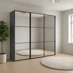 Wiemann Full Mirror Phoenix Meridian Havana Carcase 3 Door Sliding Wardrobe