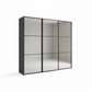 Wiemann Full Mirror Phoenix Meridian Lava Carcase 3 Door Sliding Wardrobe
