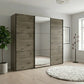 Wiemann Phoenix Nordic Oak Effect 3 Door Sliding Wardrobe with Mirror