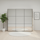 Wiemann Full Mirror Phoenix Meridian Nordic Oak Carcase 3 Door Sliding Wardrobe - Front view
