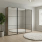 Wiemann Full Mirror Phoenix Meridian Nordic Oak Carcase 3 Door Sliding Wardrobe