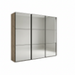 Wiemann Full Mirror Phoenix Meridian Nordic Oak Carcase 3 Door Sliding Wardrobe