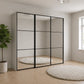 Wiemann Full Mirror Phoenix Meridian Pebble Grey Carcase 3 Door Sliding Wardrobe