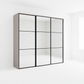 Wiemann Full Mirror Phoenix Meridian Pebble Grey Carcase 3 Door Sliding Wardrobe