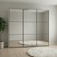 Wiemann Full Mirror Phoenix Meridian White Carcase 3 Door Sliding Wardrobe - Front view