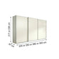 Wiemann Phoenix White 3 Door Sliding Wardrobe - Dimensions