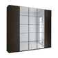 Zenith 250cm Mocca Oak 5 Door Hinged Wardrobe with Mirror 