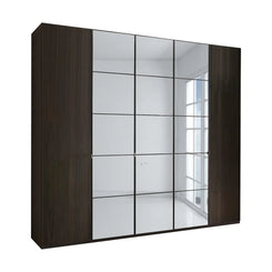 Zenith 250cm Mocca Oak 5 Door Hinged Wardrobe with Mirror 