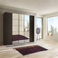 Zenith 250cm Mocca Oak 5 Door Hinged Wardrobe with Mirror