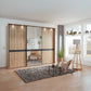 Wiemann Regen Bianco Oak 3 Door Sliding Wardrobe With Mirror with passepartout frame 