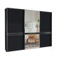 Wiemann Regen Graphite 3 Door Sliding Wardrobe With Mirror 
