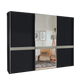 Wiemann Regen Graphite 3 Door Sliding Wardrobe With Mirror 