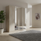 Wiemann Bristol 5 Door Rustic Oak and 3 Mirror Door Front Wardrobe 