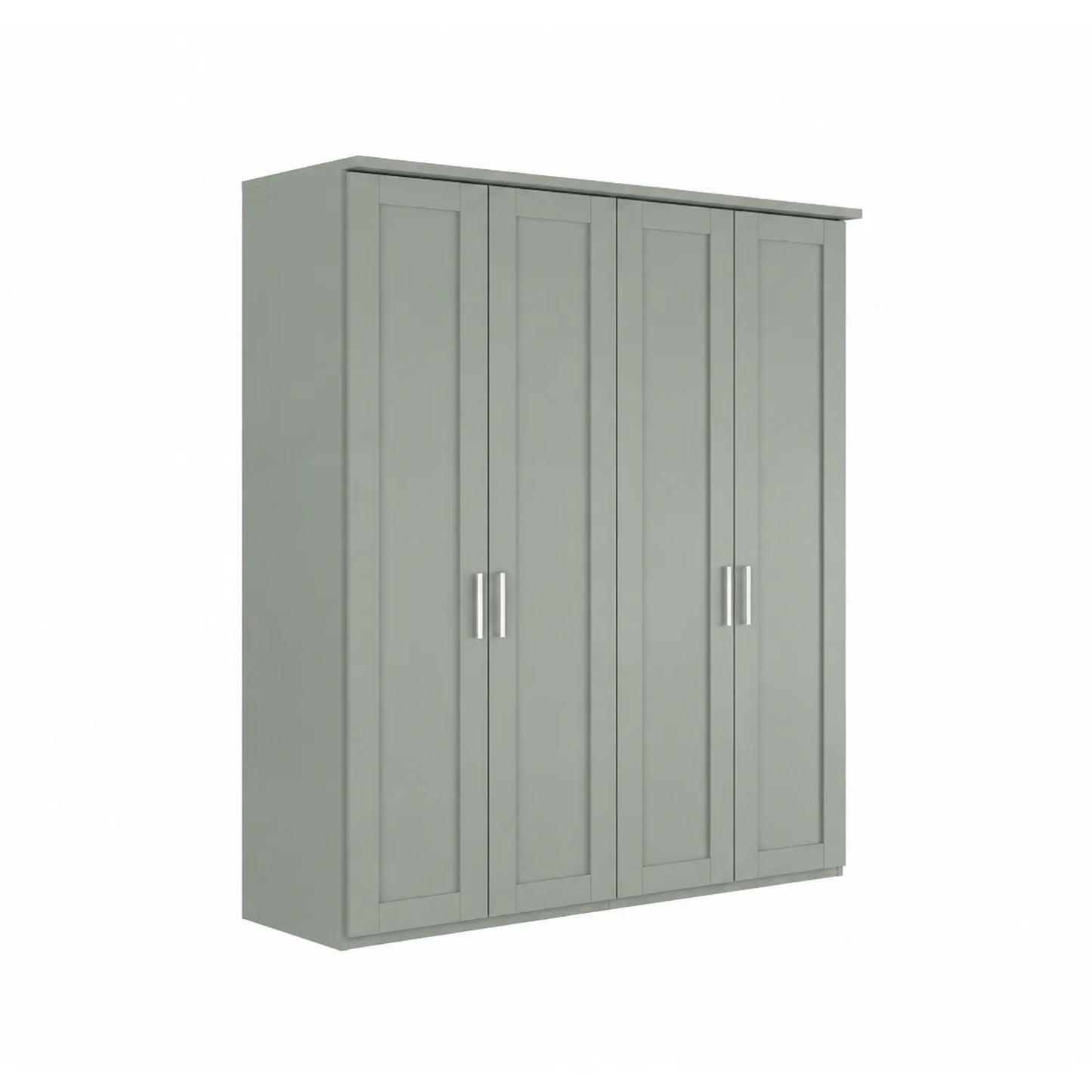 Wiemann Kempton Sage Green 200cm 4 door hinged wardrobe with Cornice