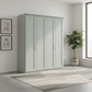 Wiemann Kempton Sage Green 200cm 4 door hinged wardrobe with Cornice